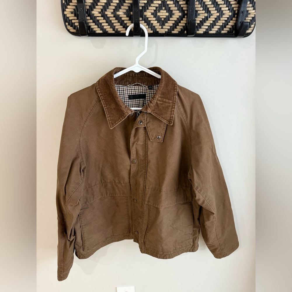 Uniqlo Utility Short Blouson Barn Jacket with Corduroy Collar - Brown - Medium - Picture 5 of 12